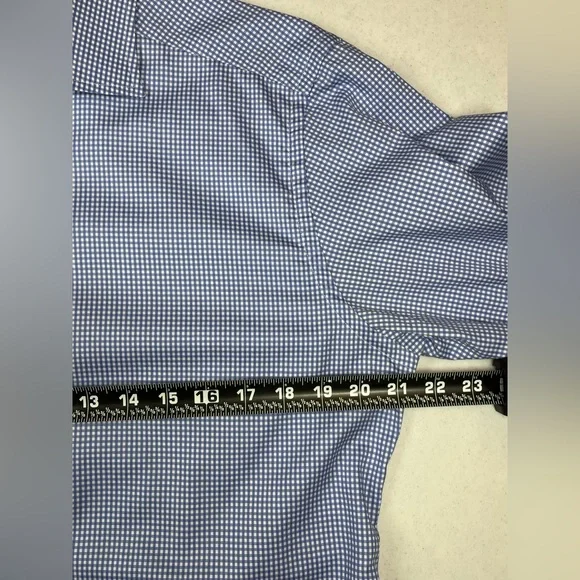 Eton Men’s Blue & White Slim Fit Long Sleeve Dress Shirt. Size 41 / 16 - Medium - Picture 8 of 13